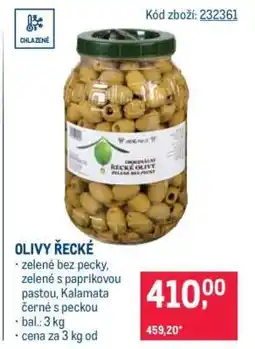 Makro Olivy řecké nabídka