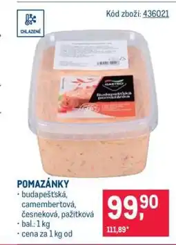 Makro Pomazánky nabídka