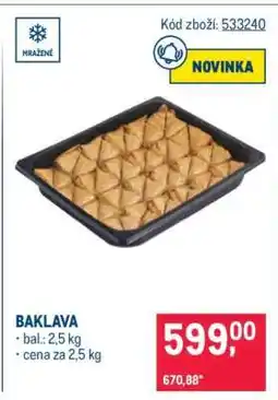 Makro BAKLAVA nabídka