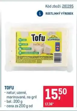 Makro Tofu nabídka
