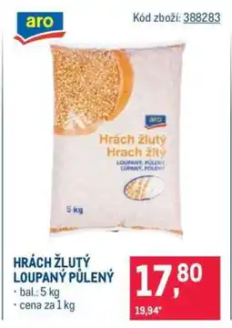 Makro Hrách žlutý loupaný půlený nabídka