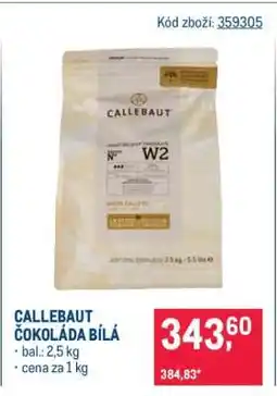 Makro CALLEBAUT ČOKOLÁDA BÍLÁ nabídka