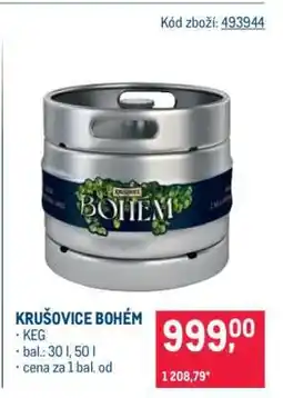 Makro Krušovice Bohém nabídka