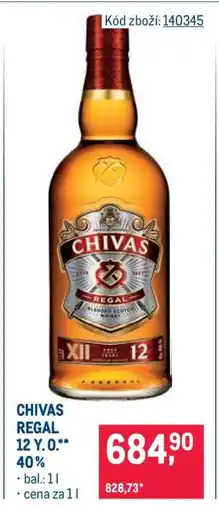 Makro Chivas Regal 12 Y. O.** 40 % nabídka