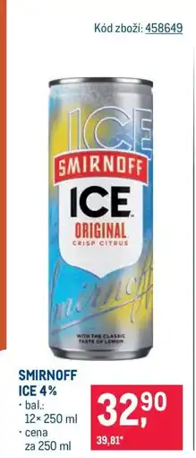Makro Smirnoff Ice 4 % nabídka