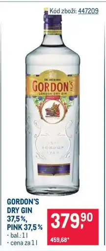 Makro GORDON’S DRY GIN 37,5 %, PINK 37,5 % nabídka