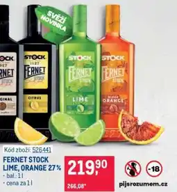 Makro FERNET STOCK LIME, ORANGE 27 % nabídka