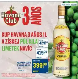 Makro Havana Club 3 Años 37,5 % nabídka
