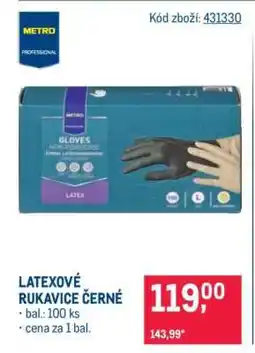 Makro Latexové rukavice černé nabídka