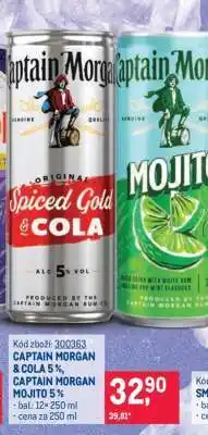 Makro CAPTAIN MORGAN & COLA 5 %, CAPTAIN MORGAN MOJITO 5 % nabídka
