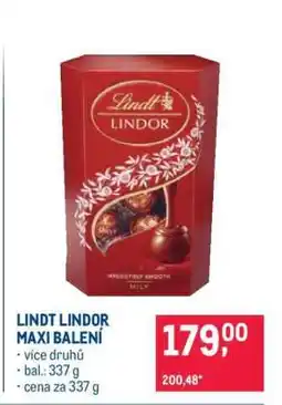 Makro LINDT LINDOR MAXI BALENÍ nabídka