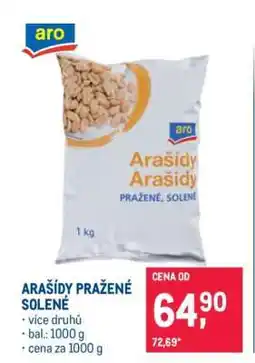 Makro Arašídy pražené solené nabídka
