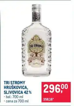 Makro TRI STROMY HRUŠKOVICA, SLIVOVICA 42 % nabídka