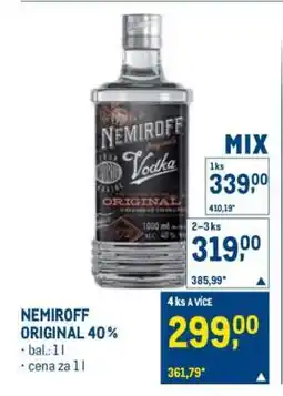 Makro NEMIROFF ORIGINAL 40 % nabídka