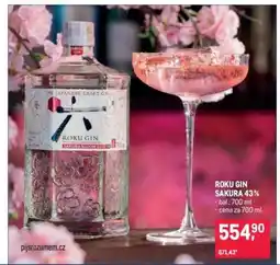 Makro ROKU GIN SAKURA 43 % nabídka