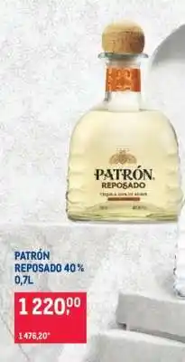 Makro PATRÓN REPOSADO 40 % 0,7L nabídka