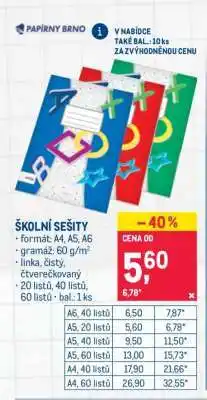 Makro Školní sešity nabídka