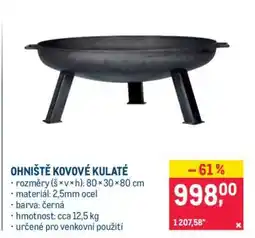 Makro OHNIŠTĚ KOVOVÉ KULATÉ nabídka