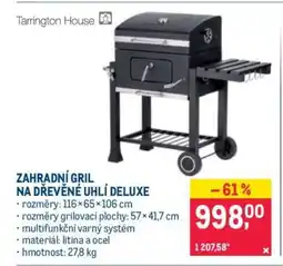 Makro ZAHRADNÍ GRIL NA DŘEVĚNÉ UHLÍ DELUXE nabídka