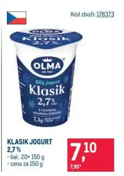 Makro Klasik jogurt 2,7 % nabídka