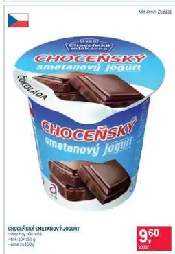 Makro Choceňský smetanový jogurt nabídka