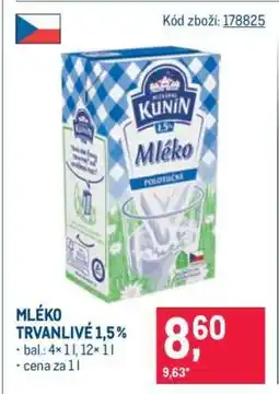 Makro Mléko trvanlivé 1,5 % nabídka