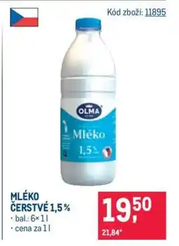 Makro Mléko čerstvé 1,5 % nabídka