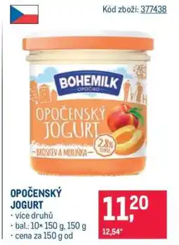 Makro Opočenský jogurt nabídka