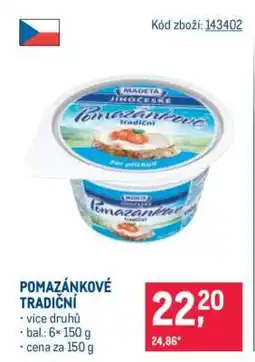 Makro Pomazánkové tradiční nabídka
