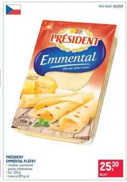 Makro Président Emmental plátky nabídka