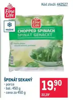 Makro Špenát sekaný nabídka