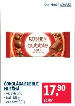 Makro ČOKOLÁDA BUBBLE MLÉČNÁ nabídka