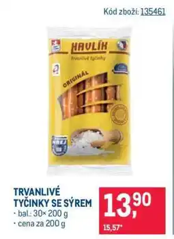 Makro Trvanlivé tyčinky se sýrem nabídka