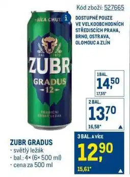 Makro ZUBR GRADUS nabídka