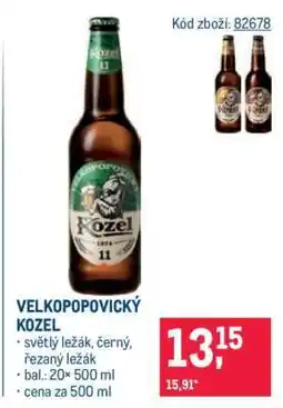 Makro Velkopopovický Kozel nabídka