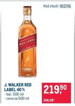 Makro J. Walker Red Label 40 % nabídka