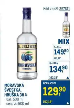 Makro MORAVSKÁ ŠVESTKA, HRUŠKA 38 % nabídka