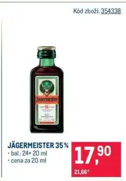Makro Jägermeister 35% nabídka