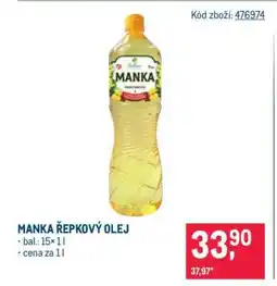 Makro Manka Řepkový olej nabídka