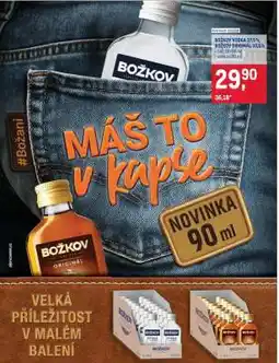 Makro Božkov Vodka 37,5 %, Božkov Originál 37,5 % nabídka