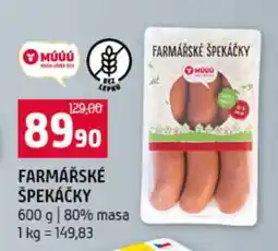 Terno Farmářské špekáčky nabídka