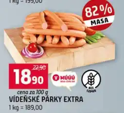 Terno Vídeňské párky extra nabídka