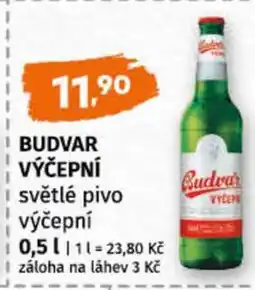 Terno Budvar výčepní nabídka