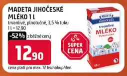 Terno MADETA Jihočeské mléko 1 l nabídka