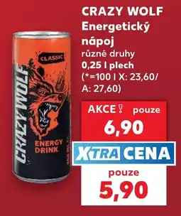 Kaufland Crazy Wolf energetický nápoj nabídka