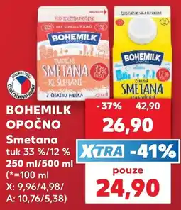 Kaufland Bohemilk Smetana nabídka