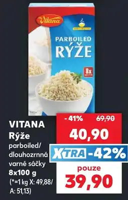 Kaufland Vitana rýže parboiled/dlouhozrnná varné sáčky nabídka