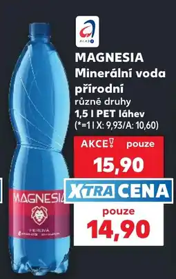 Kaufland Magnesia minerální voda nabídka