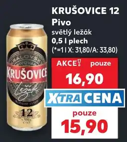 Kaufland Krušovice světlý ležák nabídka
