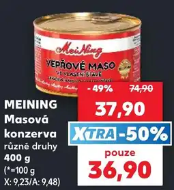 Kaufland Meining masová konzerva nabídka
